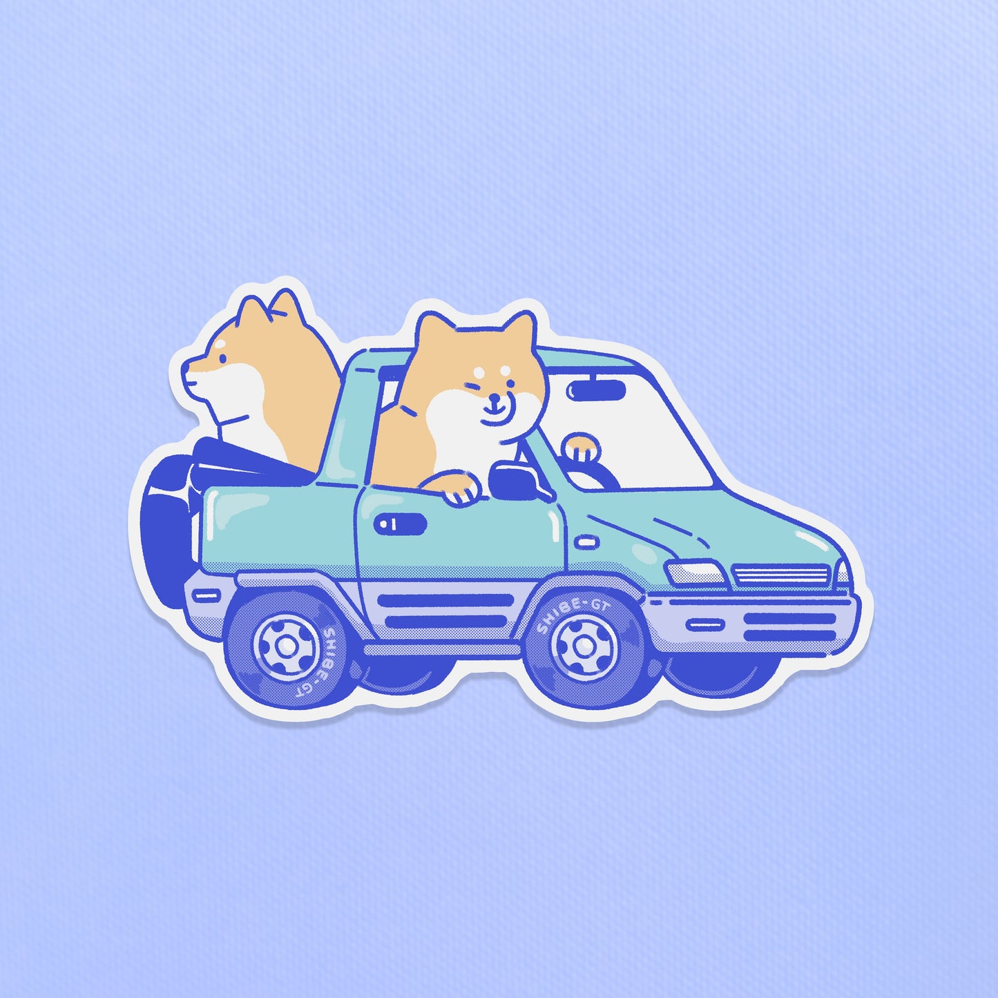 Shiba Rav 4 Car Vinyl Sticker