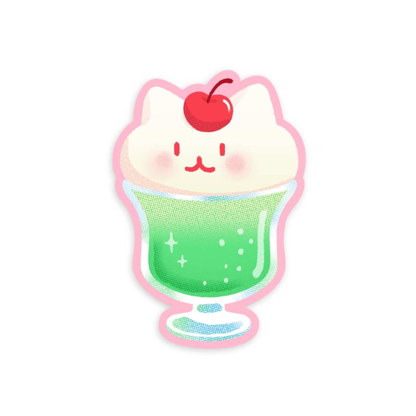 Melon Soda Cat Vinyl Sticker