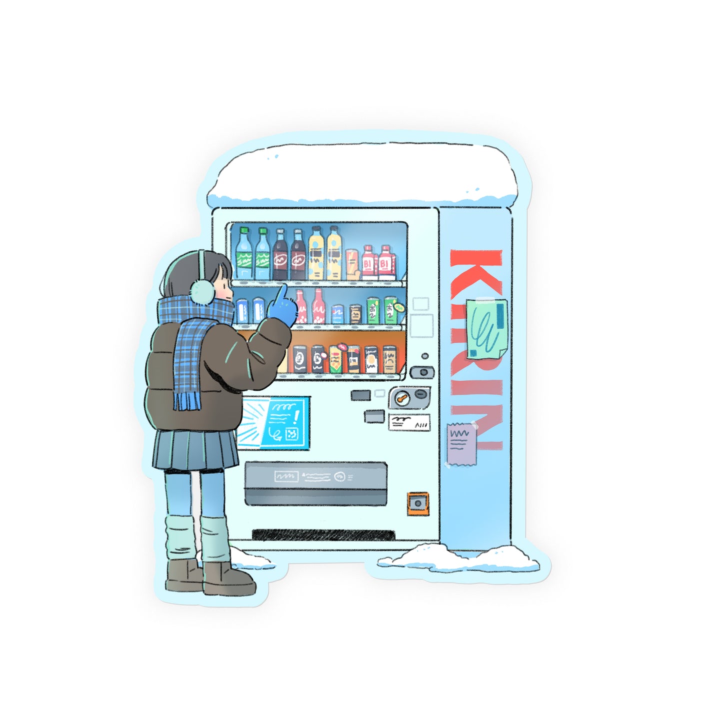 Snow Vending Machine Sticker