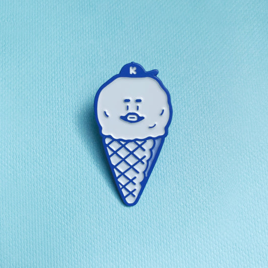 Icecream Bearded Man Enamel Pin