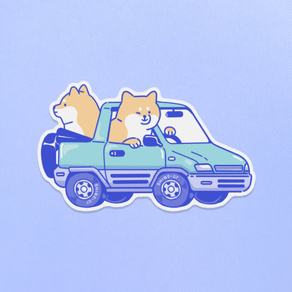 Shiba Rav 4 Car Vinyl Sticker