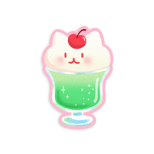 Melon Soda Cat Vinyl Sticker