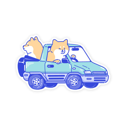 Shiba Rav 4 Car Vinyl Sticker