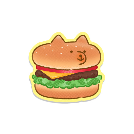 Shiba Burger Vinyl Sticker